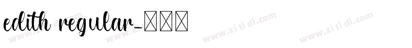 edith regular字体转换